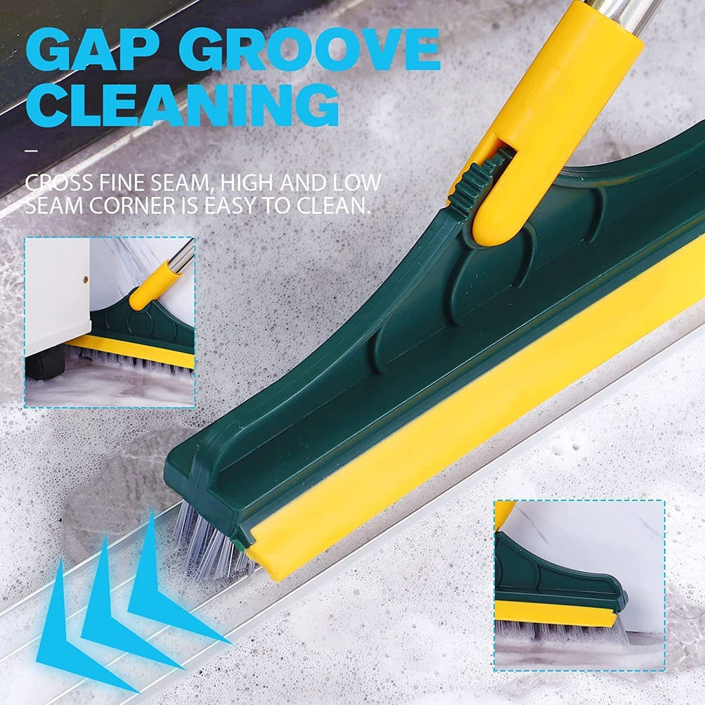 2-in-1 Floor Cleaning Brush with Rubber Wiper